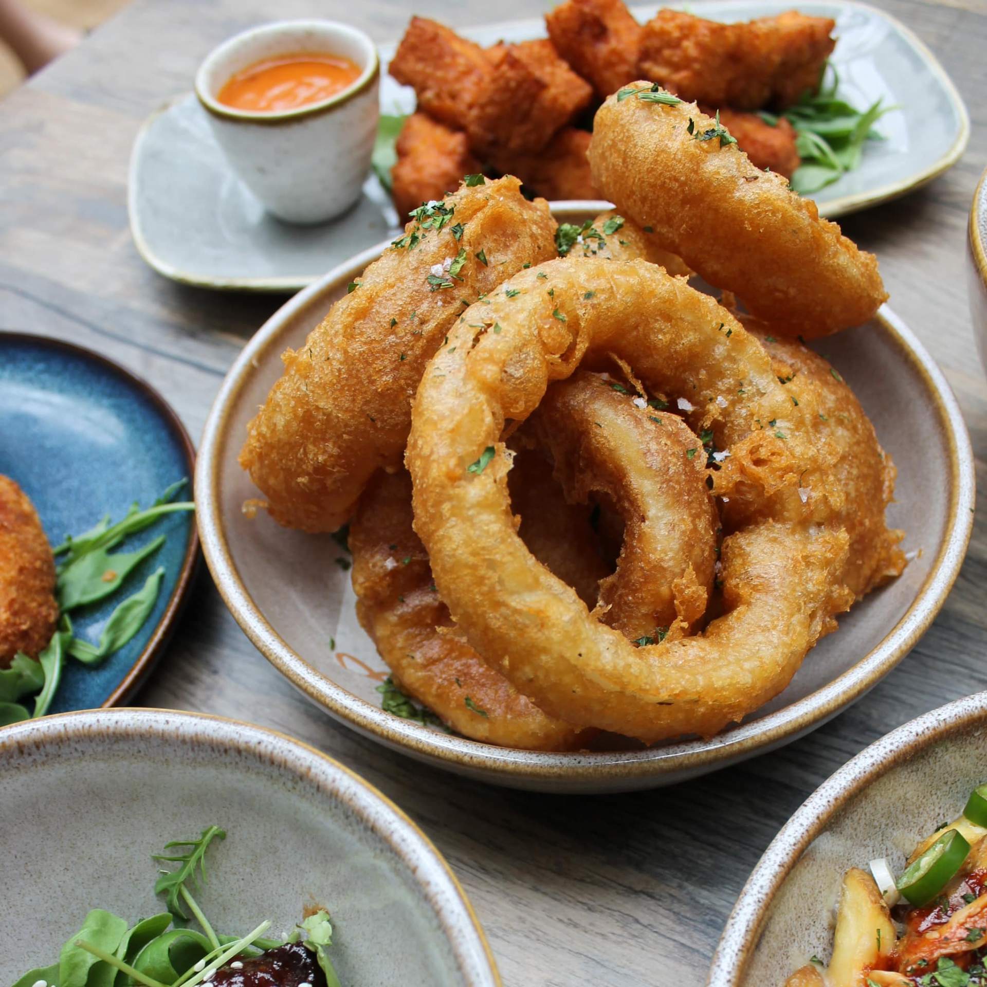 Bistro 8 dish: Doom Bar Battered Onion Rings